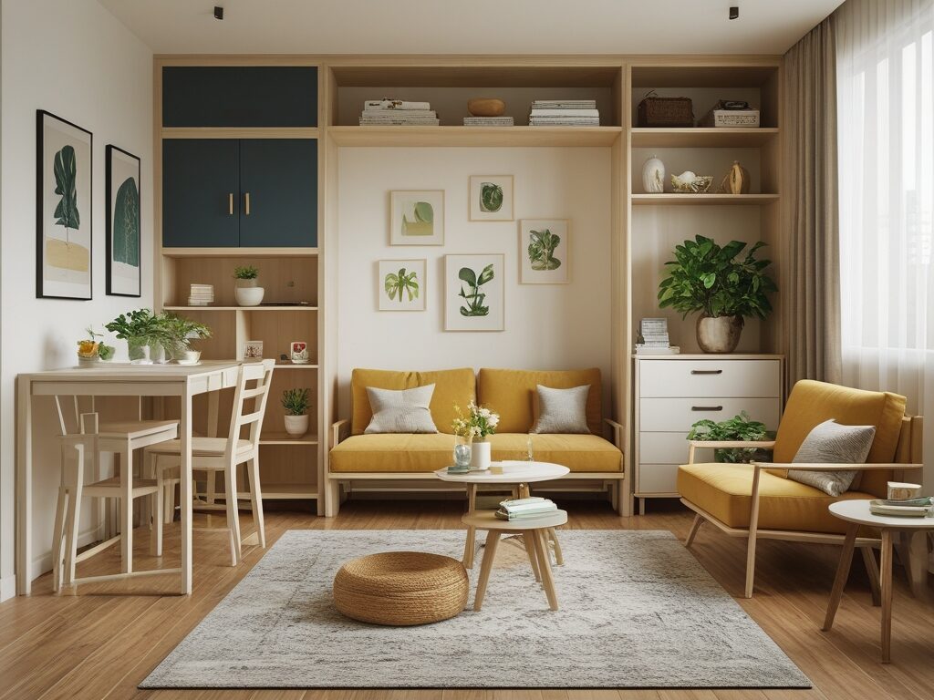 Use Foldable and Stackable Furniture For Small Living Area