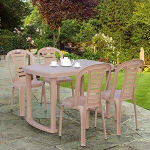 Plastic dining table set 4 online seater