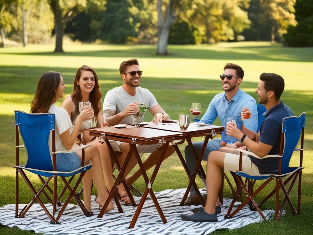 Outdoor Picnic Setups Fold Out Table