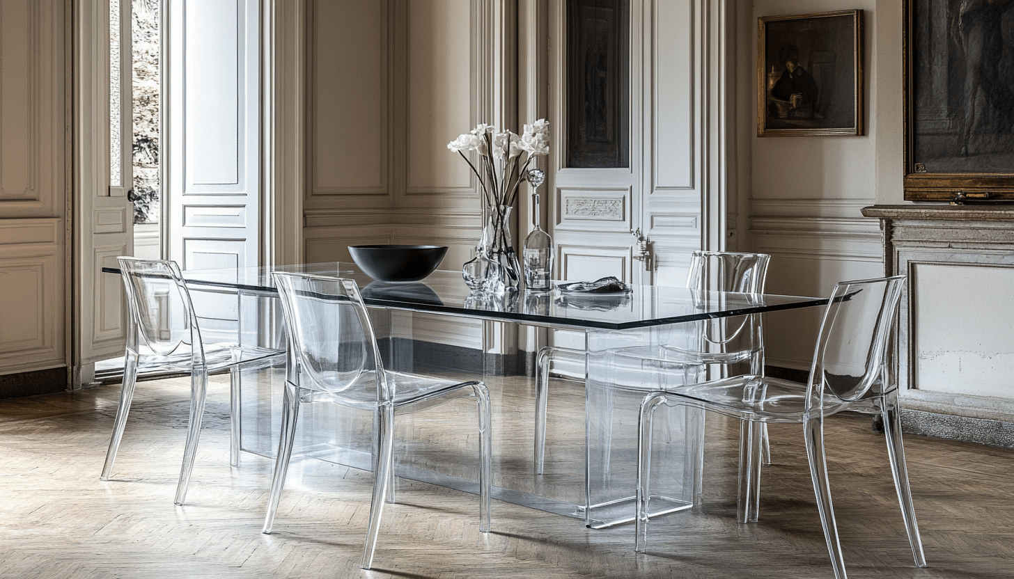 4 seater glass dining table with chairs