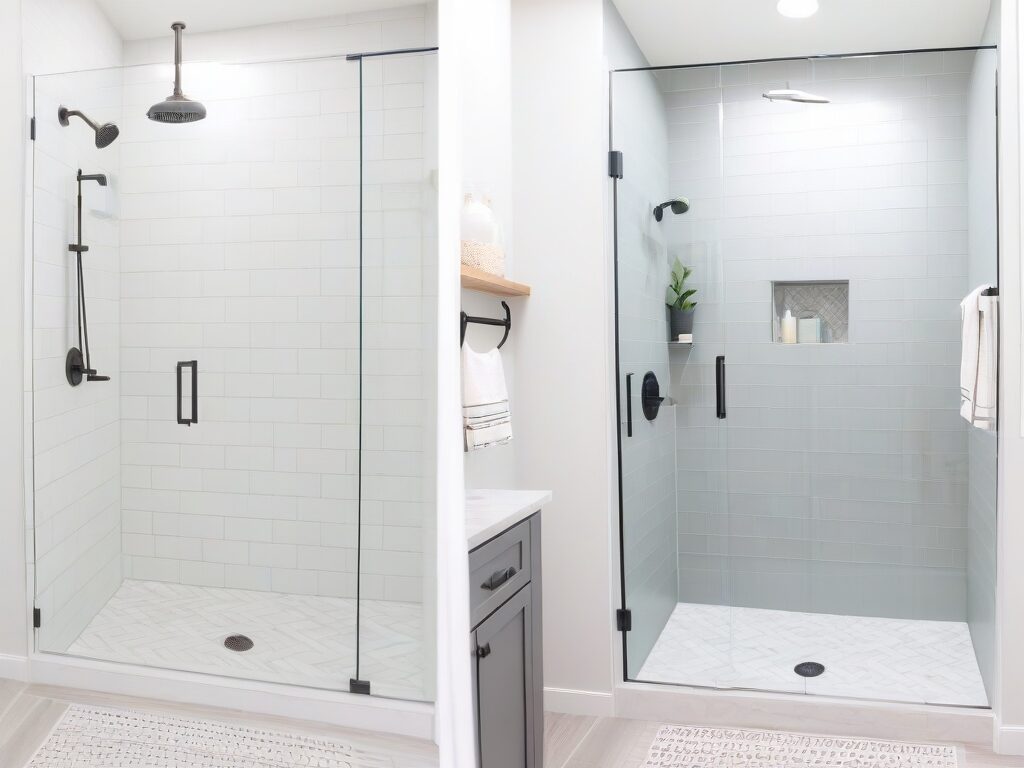 budget friendly shower remodel with DIY