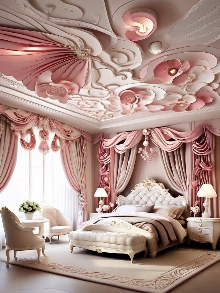 Fabric Ceiling Decorations for Bedroom Ceiling Design