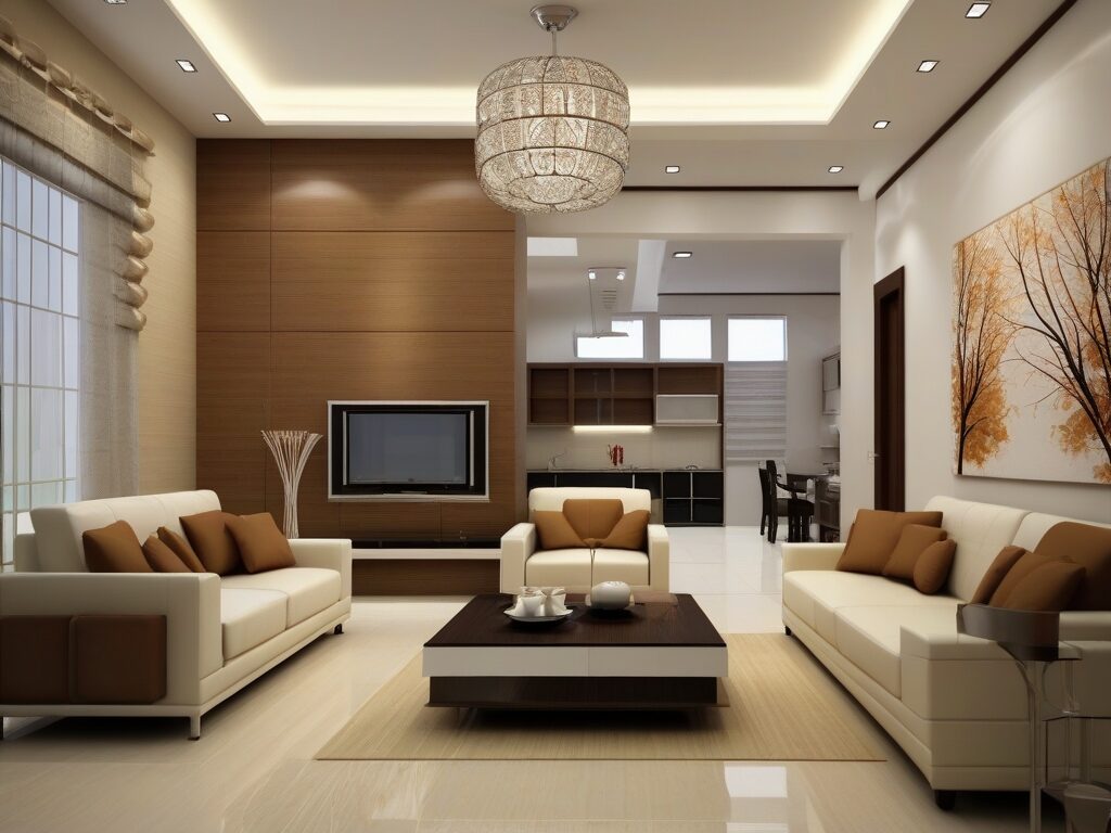 Living hall room modern fall ceiling