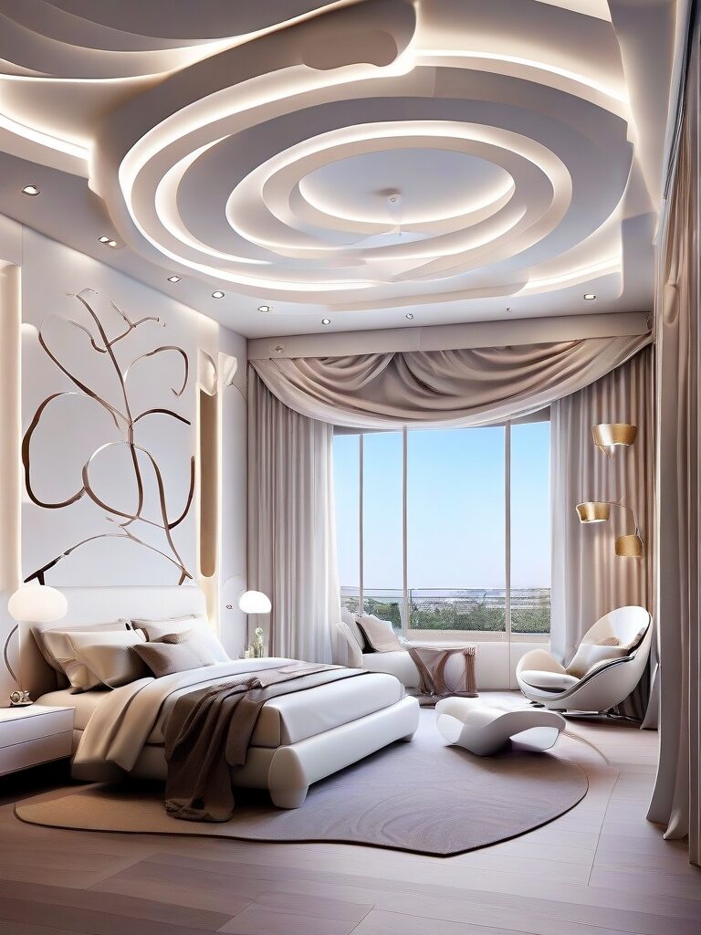 Backlit Gypsum Ceilings Designs For Bedroom