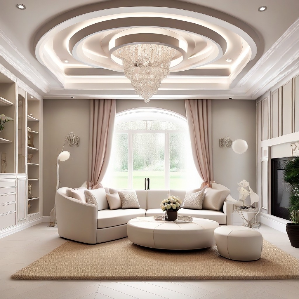 Tray Ceiling POP Design for Sitting Room