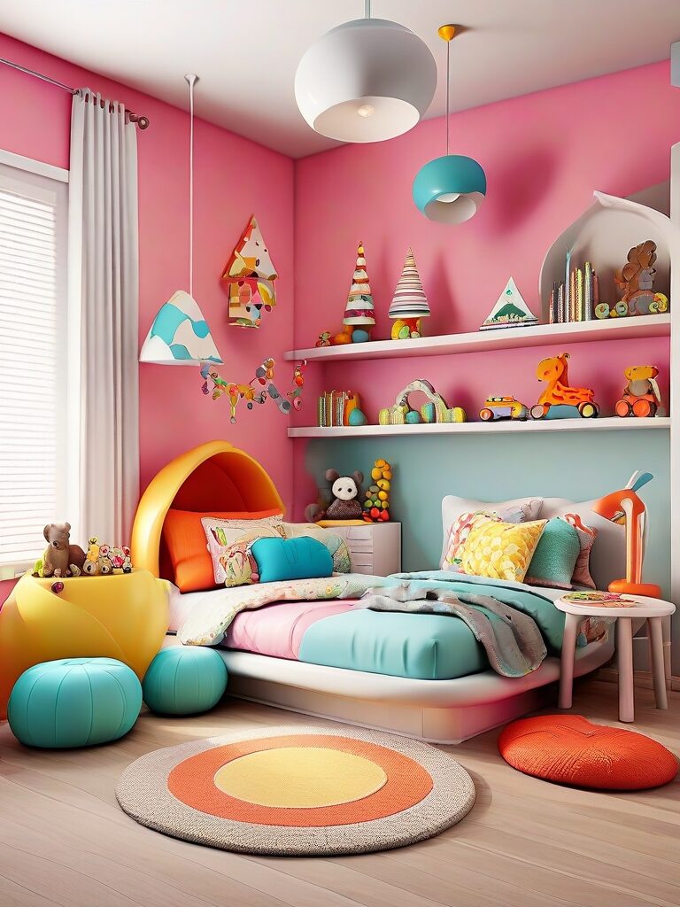 Adding Colorful Accents for small children’s bedroom ideas