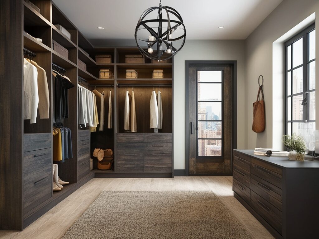 industrial theme closet design