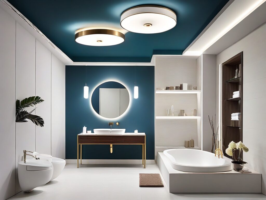 flush ceiling light for bathroom