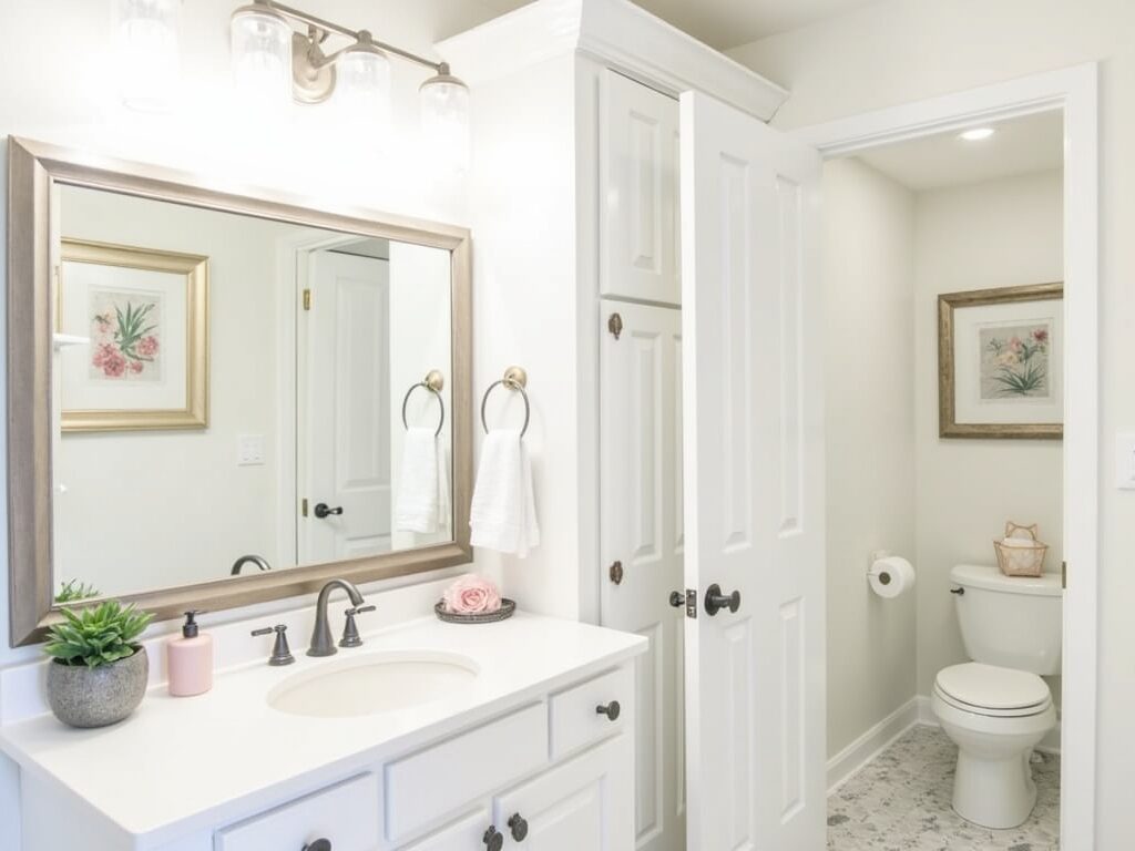 Accessorizing DIY budget bathroom makeover tips