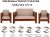 5 Seater Sofa Set of 3+1+1 made of Sheesham Wood for Living Room by Woodstage